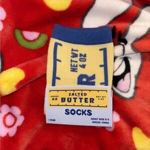 Stick of butter adult size 9-11 one pair of socks BRAND NEW ankle low cut